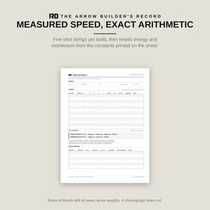 Printable Archery Log Book, Arrow Build and Bow Tuning Log Sheets PDF, FOC Worksheet, Sight Marks, Broadhead Tuning, Bowhunting Record image 6