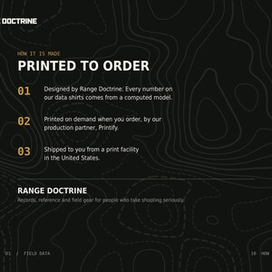 Dope Card T-Shirt, Long Range Shooting Shirt, Ballistic Data Back Print, Precision Rifle Gift, Garment Dyed Heavyweight Tee image 19