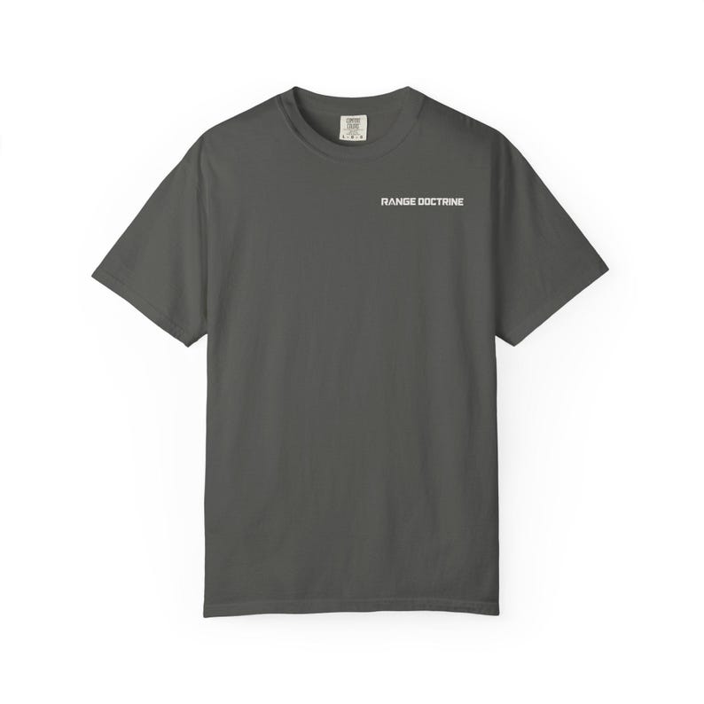 Dope Card T-Shirt, Long Range Shooting Shirt, Ballistic Data Back Print, Precision Rifle Gift, Garment Dyed Heavyweight Tee image 14