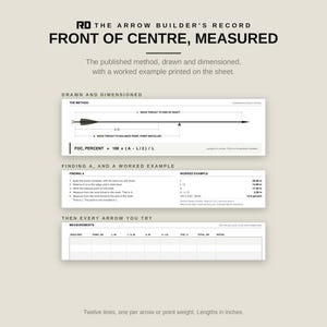 Printable Archery Log Book, Arrow Build and Bow Tuning Log Sheets PDF, FOC Worksheet, Sight Marks, Broadhead Tuning, Bowhunting Record image 4