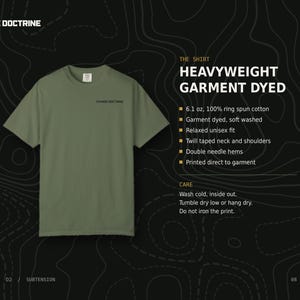 MIL MOA Reference T-Shirt, Long Range Shooting Shirt, Scope Math Back Print, Precision Rifle Gift, Garment Dyed Heavyweight Tee image 15