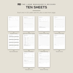 Deer Hunting Log Printable, Trail Camera Survey Sheets, Food Plot Record, Hunting Land Management Log Book PDF, Harvest and Observation Log image 3