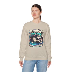 Funny Cat Coder Sweatshirt, Pawse the Code Kitten, Programmer Gift