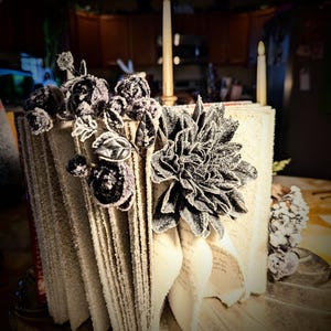 Crystalized "Twilight New Moon" book with Crystalized black flowers image 2