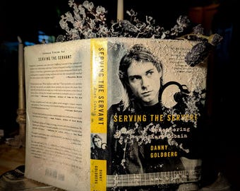 crystallized Nirvana book with microphone and crystalized flowers