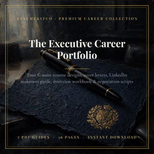 Executive Career Portfolio | C-Suite Resume Templates, Cover Letters, LinkedIn Guide, Interview Prep & Negotiation Scripts