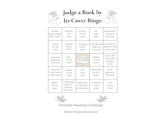 Judge a Book by Its Cover Bingo Printable | Reading Challenge | Digital Download