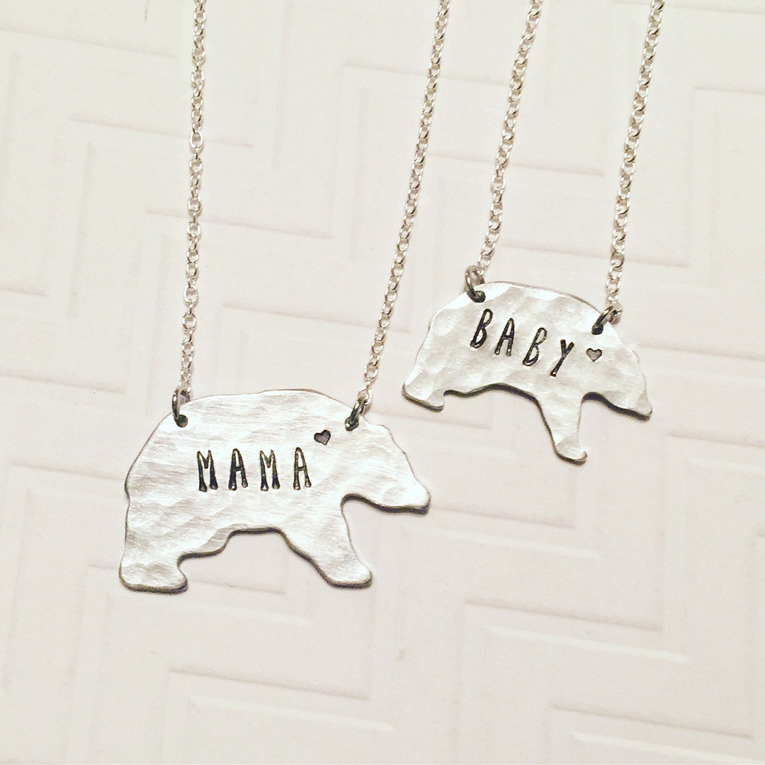Mama bear baby bear necklace Clearance
