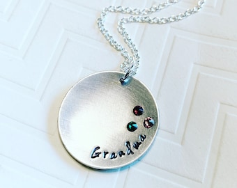 Birthstone Necklace - Grandma Necklace - Mother Necklace - Gift For Her - Gift For Grandma - Christmas Gift - Mothers Day Gift
