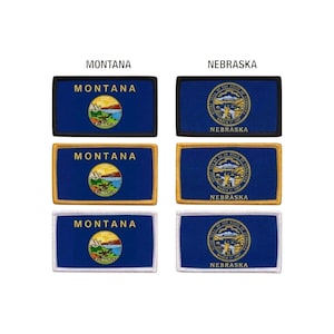 Embroidered Iowa Kansas State Flag Patches – Americana Travel Apparel (Iron-On/Sew-On)