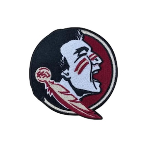 Native Warrior Profile Embroidered Patch Tribal Style Patch