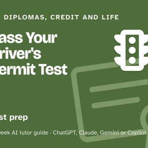 Drivers Permit Test Prep Study Plan, 12-Week AI Tutor Guide, Road Signs and Rules of the Road, Teens and Adults, PDF