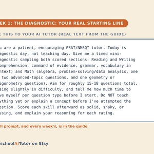 PSAT Prep Study Plan, 12-Week AI Tutor Guide, Reading, Writing and Math for Sophomores and Juniors, Homeschool, PDF image 2
