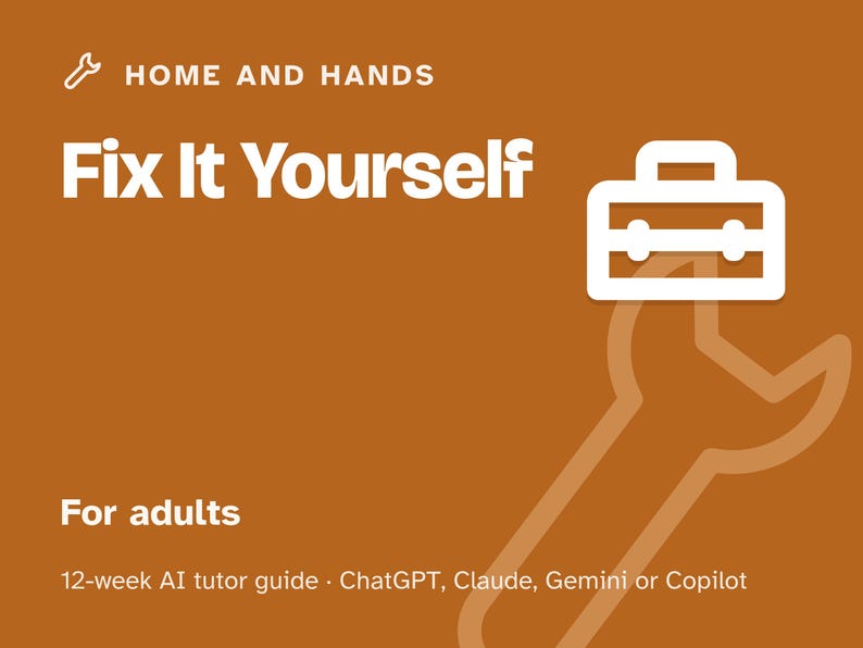 Home Repair for Beginners, 12-Week AI Tutor Guide, Fix Leaky Faucets, Drywall, Clogs and Sticking Doors, DIY Basics, PDF image 1