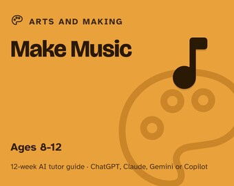 Homeschool Music Curriculum, 12-Week AI Tutor Guide, Rhythm, Melody and Composing for Kids, Any Instrument, Ages 8 to 12, PDF