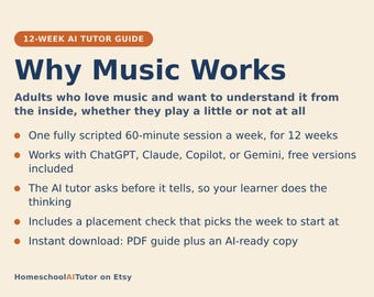 Music Theory for Beginners, 12-Week AI Tutor Guide, Learn Chords, Scales and Progressions, Write Your Own Music, PDF