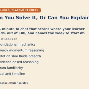 AP Physics 1 Prep Study Plan, 12-Week AI Tutor Guide, Algebra-Based Mechanics, Free-Body Diagrams and Energy, PDF bild 5