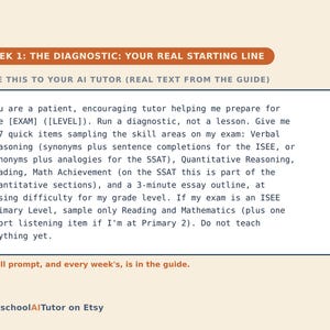 ISEE and SSAT Prep Study Plan, 12-Week AI Tutor Guide, Verbal, Quantitative, Reading, Math and Essay Practice image 2