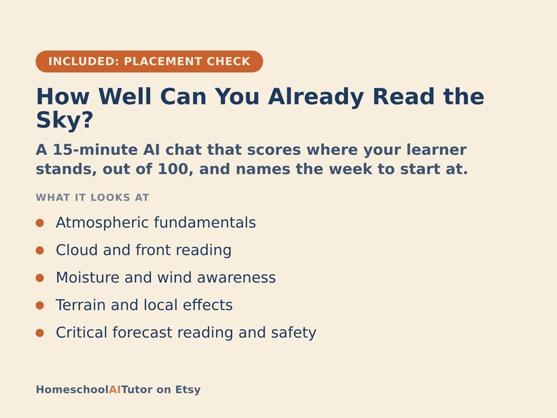 Learn to Read the Weather, 12-Week AI Tutor Guide, Clouds, Fronts, Pressure and Wind, Forecast by Observation, PDF bild 5