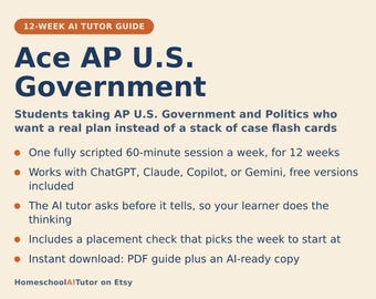 AP US Government Prep Study Plan, 12-Week AI Tutor Guide, Required Court Cases and Foundational Documents