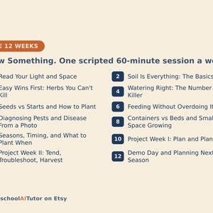 Gardening for Beginners, 12-Week AI Tutor Guide, Grow Herbs, Vegetables and Houseplants, Container and Balcony Garden, PDF image 3