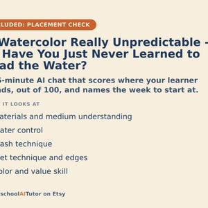 Watercolor for Beginners, 12-Week AI Tutor Guide, Washes, Wet on Wet, Color Mixing and Layering, Adults, PDF bild 5