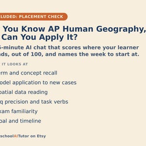 AP Human Geography Prep Study Plan, 12-Week AI Tutor Guide, APHG Unit Review and Free Response Practice, Homeschool image 5