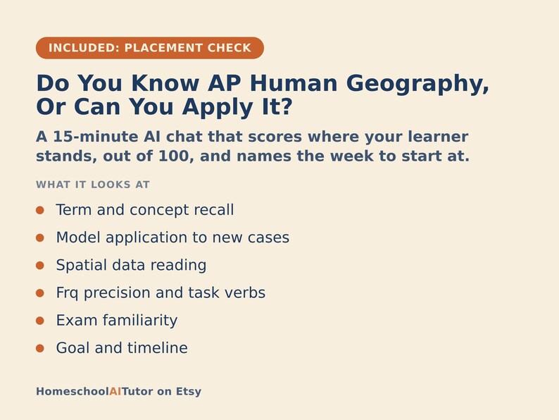 AP Human Geography Prep Study Plan, 12-Week AI Tutor Guide, APHG Unit Review and Free Response Practice, Homeschool image 5