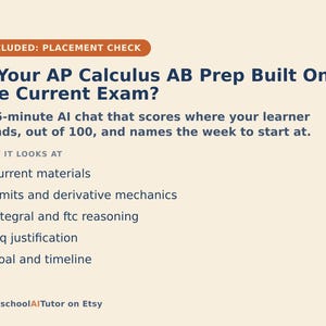 AP Calculus AB Prep Study Plan, 12-Week AI Tutor Guide, Limits, Derivatives and Integrals, Homeschool High School imagen 5