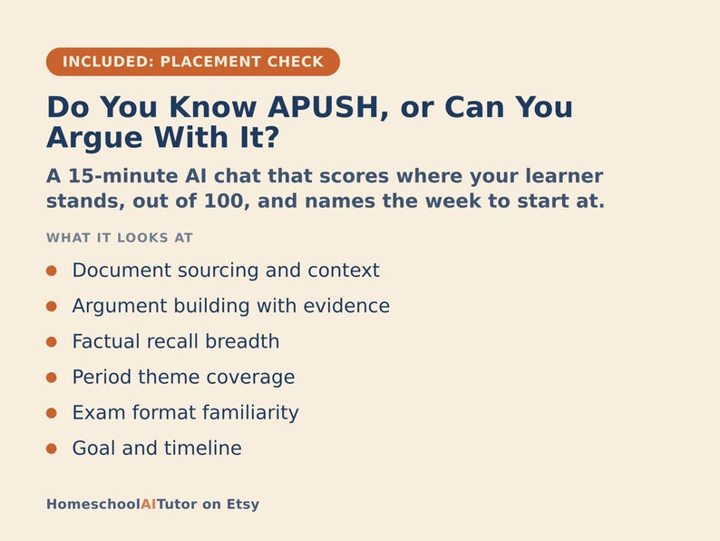 AP US History Prep Study Plan, 12-Week AI Tutor Guide, Period Review and Essay Practice, Homeschool High School imagen 5