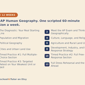AP Human Geography Prep Study Plan, 12-Week AI Tutor Guide, APHG Unit Review and Free Response Practice, Homeschool image 3