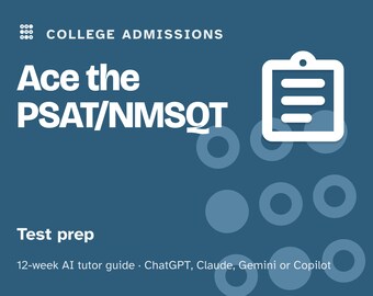 PSAT Prep Study Plan, 12-Week AI Tutor Guide, Reading, Writing and Math for Sophomores and Juniors, Homeschool, PDF