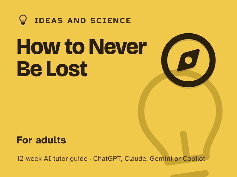 Learn Navigation Without GPS, 12-Week AI Tutor Guide, Map Reading, Sun and Stars as a Compass, Sense of Direction, PDF afbeelding 1