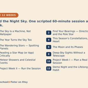 Stargazing for Beginners, 12-Week AI Tutor Guide, Constellations, Planets, Moon Phases and Star Maps, No Telescope, PDF bild 4