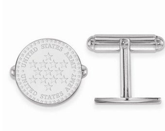 GP Sterling Silver Small United States Army Epoxied Disc Pendant GP Sterling Silver Small United States Army Epoxied Disc Pendant
