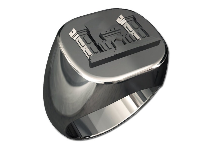 Mens Combat Engineer Badge Ring Etsy
