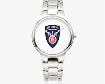 11th Airborne Division-Silver Stainless Steel Silver Quartz Watch