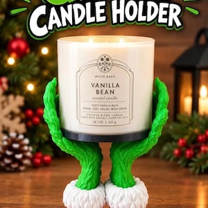 Grinch Hands 3-Wick Candle Holder
