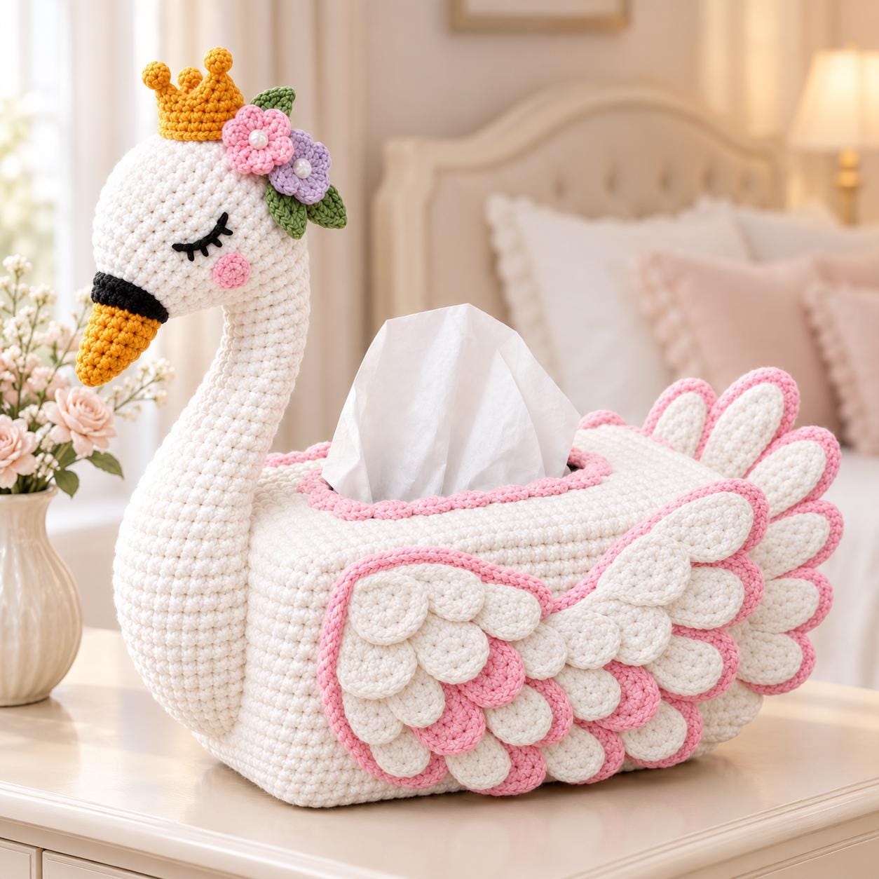 ティッシュカバー スワン Swan Tissue Box - Etsy