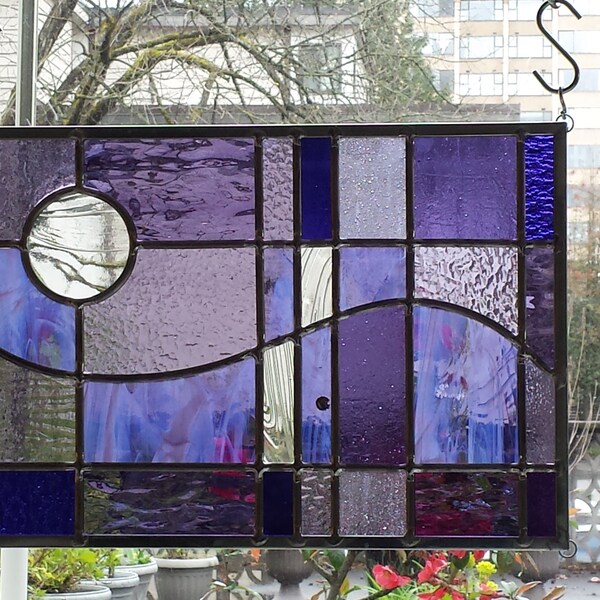 Violet Stained Glass Window