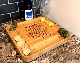 Personalized Charcuterie Board With Tools | New Home Housewarming Gift | Realtor Gift | Newlywed Gift | Chef Gift | Wine Lover Gift