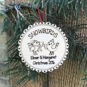 Snowbirds Couple Snowbirds Winter Home Snowbird Retirement Ornament Florida Christmas Snowbirds Second Home Grandparent Ornament image 5