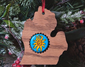 Bier GLB Ornament | Bier GLB kerst ornamenten | Cadeaus voor bierliefhebbers | Bierflesdoppen | Kerstboomversiering | Michigan geschenken