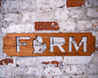 Personalized Farm Sign | Rustic Wood Sign | Personalized Farmer Gift | Gift for Family | Custom Farm Established Sign | Realtor Gift