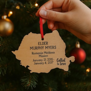 LDS Missionary  Christmas Ornament -Called to Serve Elder and Sister 2025