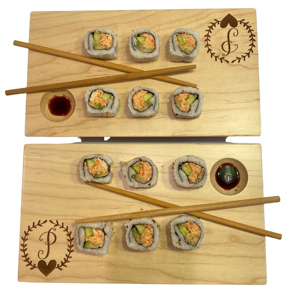 Housewarming Gift for Sushi Lovers, Personalized Wedding Gift for Sushi  Lovers, Sushi Board, Bamboo Board for Serving, Personalized Board 