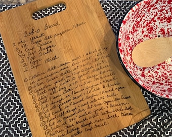 Handwritten Recipe Engraved Cheese Board | Custom Cutting Board | Hostess Gift | Housewarming Gift | Newlywed Gift | Wedding Gifts