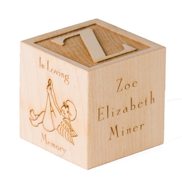 Engraved Infant Memorial Block | Engraved Wooden Block | Stillborn | Born Sleeping | Miscarriage Gift | Angel Baby | In Loving Memory