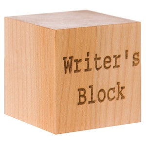 Writer's Block, Personalized Writer's Block, Custom Writing Gifts, Personalized Gift for Writers and Poets, Custom Gift for Professors image 1