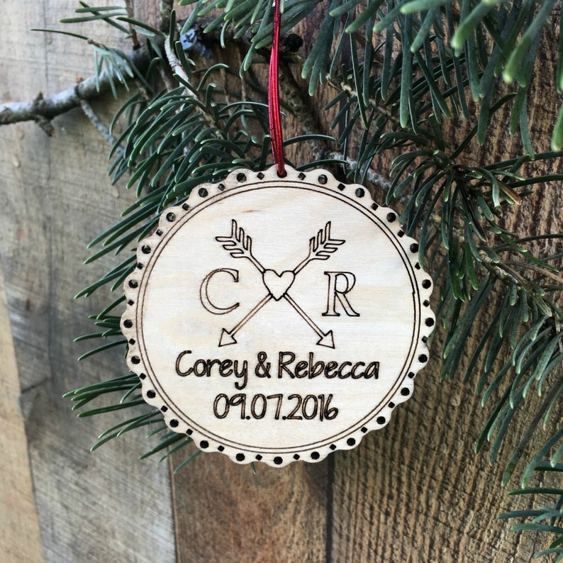 Personalized First Anniversary Christmas Ornament First Date Etsy